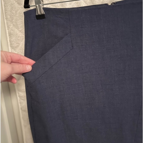 LOFT Faux Wrap Pencil Skirt with Pocket Detail - Picture 2 of 7